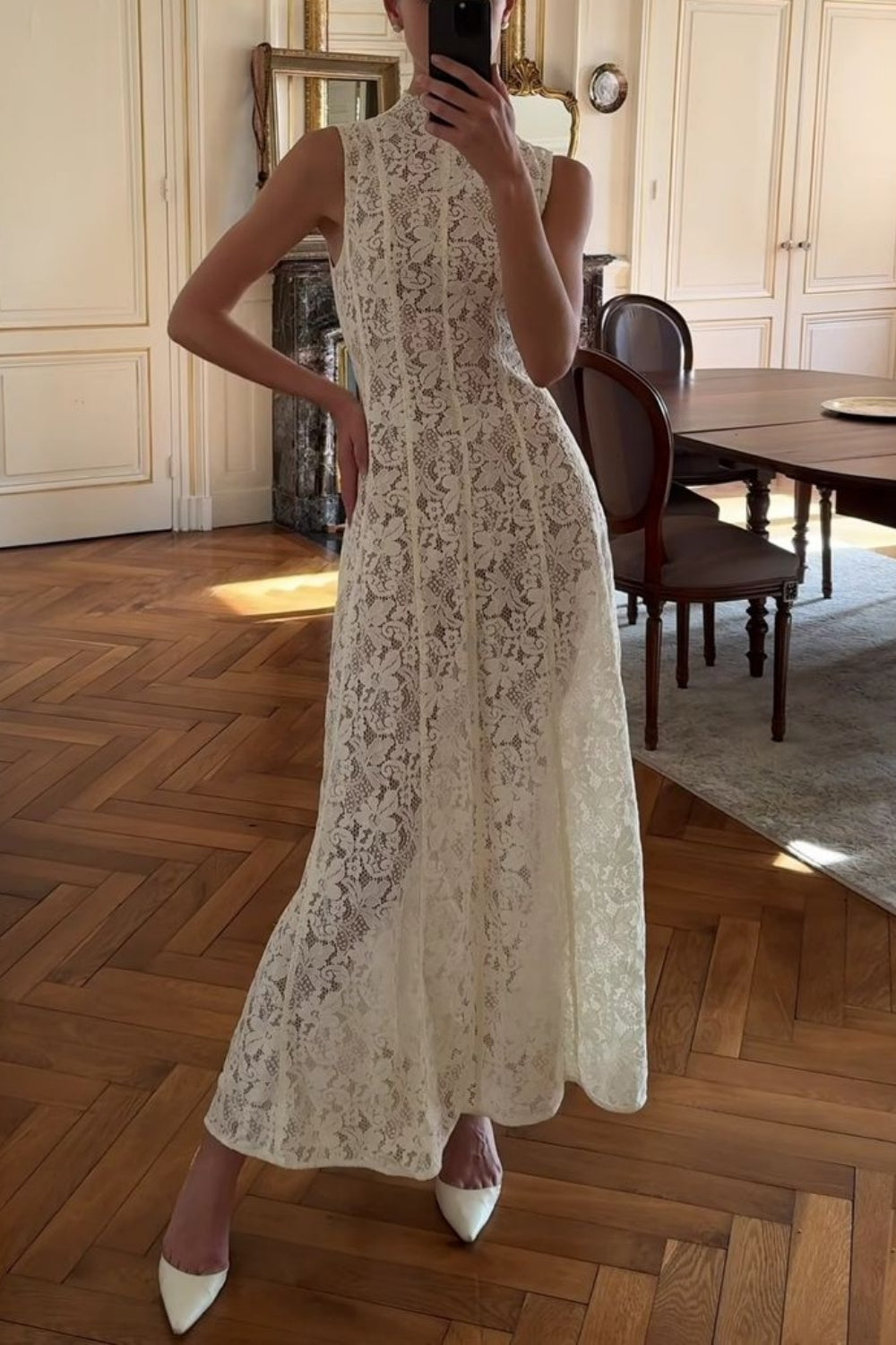 girlhomeshops - Robe de bal longue et fine en dentelle blanche exquise gh5931