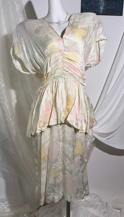 Elegant Prom & Evening Party Dress, Macaron Light Shades, V-Neck Vintage Neckline, Fitted Waist Silhouette gh8570