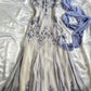 Robe de soirée sirène en mousseline de soie, col en V, élégante, longue, avec des appliques de perles, violet clair, robe de bal, costume d'anniversaire, gh3173