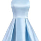 Blue/purple/red cute sweet short satin prom dress homecoming dress birthday party dress gh805
