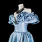girlhomeshops - Élégante robe de bal longue en satin bleu gh6136