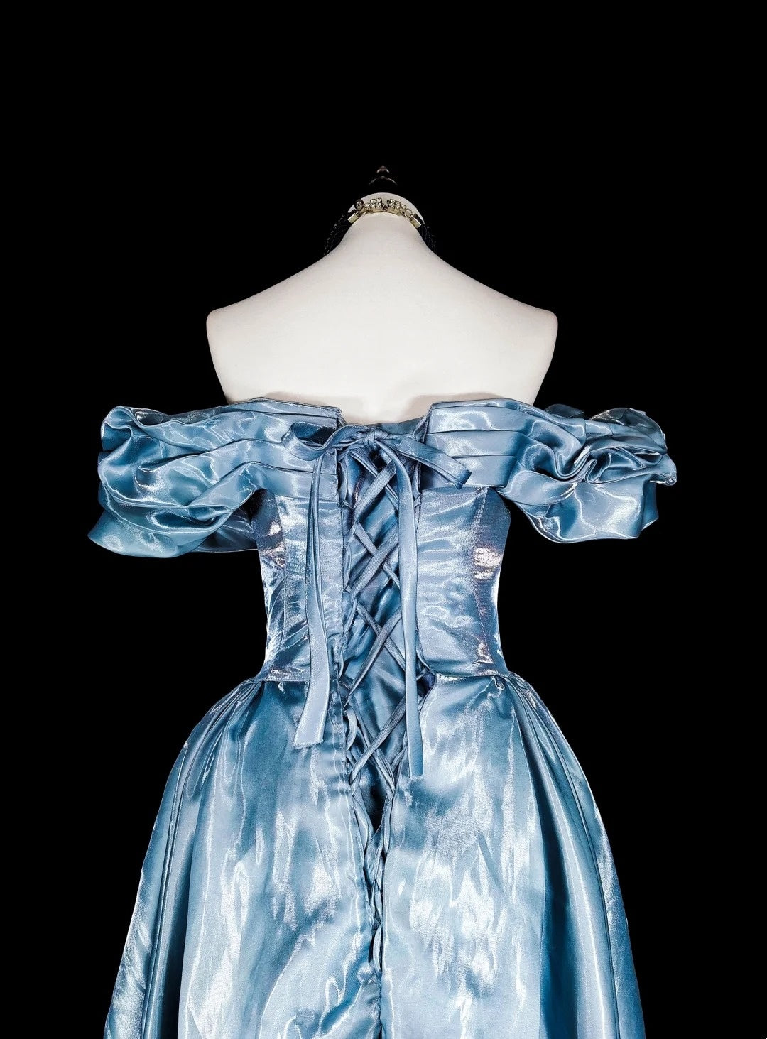 girlhomeshops - Élégante robe de bal longue en satin bleu gh6136