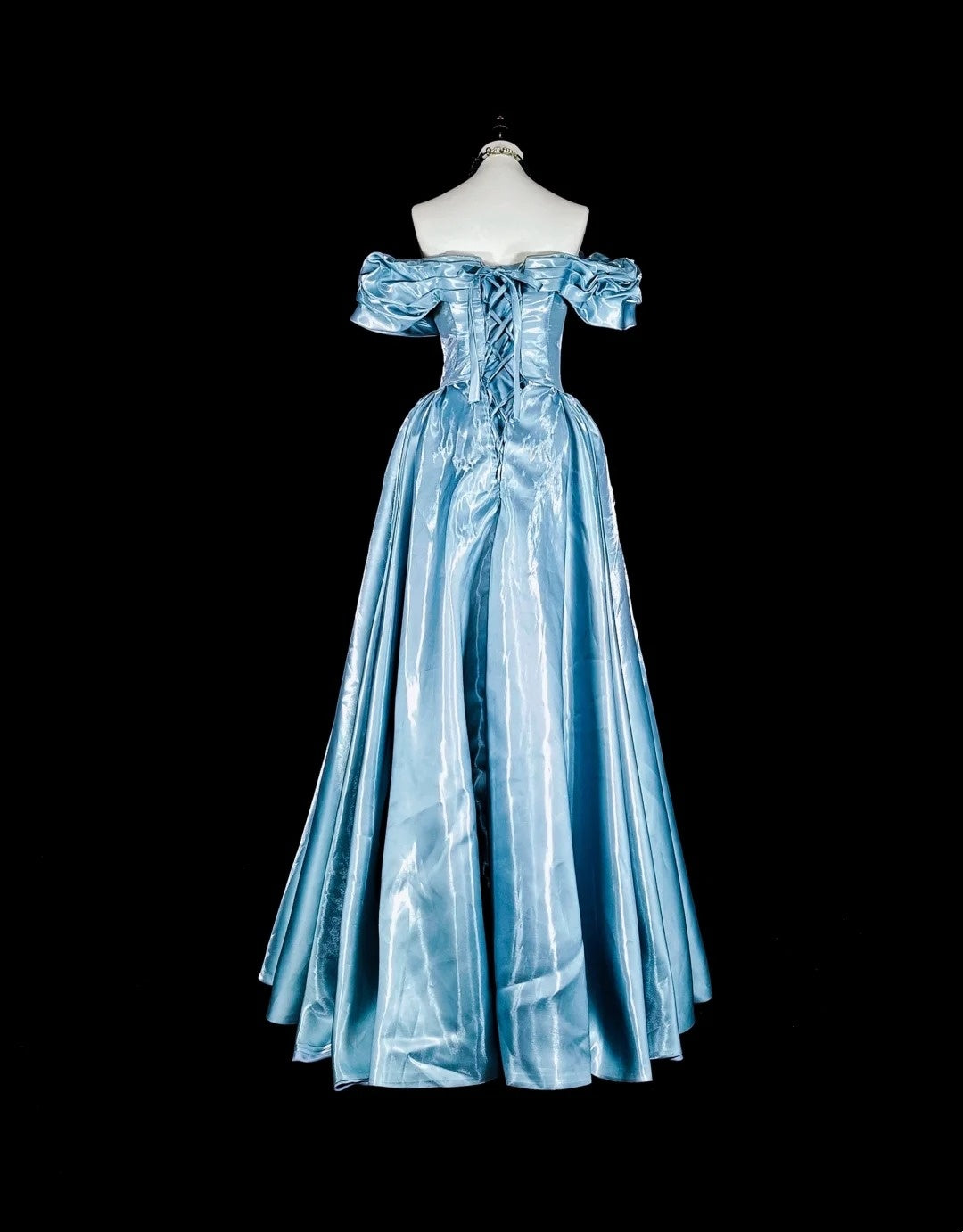 girlhomeshops - Élégante robe de bal longue en satin bleu gh6136