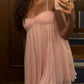 girlhomeshops-Rosa Spaghettiträger Kurzes Homecoming-Kleid Geburtstagskleid Lässig gh5856