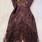 Brown Vintage Elegant Exquisite Floral Beading Spaghetti Strap Long Satin Lace Ball Gown Evening Dress Birthday Party Dress Prom Dress gh3831