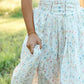 White floral sweet cute elegant long chiffon tube top homecoming dress wedding guest dress birthday party dress gh4083