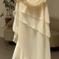 Ivory White Vintage Spaghetti Strap Long Chiffon prom dress Evening Dress Party Dress gh3374