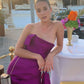 Purple Fashion Tube Top Short Prom Dress Evening Dress Party Dress Homecoming Dress gh3079