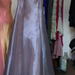 Dusty Purple Sleeveless Long Formal Gown 3D Floral Satin A-Line Evening Dress gh9671