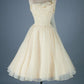 Girlhomeshops - Robe de soirée courte en satin jaune pastel, exquise, en dentelle, gh5640