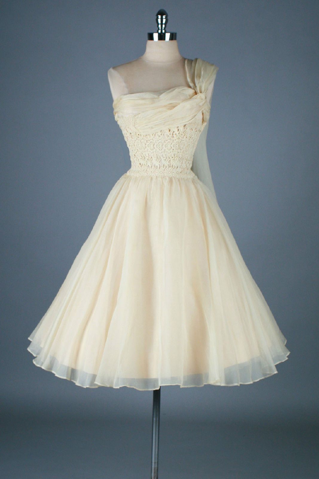 Girlhomeshops - Robe de soirée courte en satin jaune pastel, exquise, en dentelle, gh5640