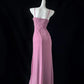 Pink unique stylish elegant spaghetti straps sweetheart neckline long chiffon ruffles floor length ball gown evening gown prom dress gh4075