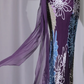 ✨Girlhomeshops-Strapless Beaded Mermaid Dress, Purple Floral Sequin Long Evening Gown gh9936