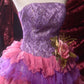 Purple Pink Sweet Lace Homecoming Dress Vintage Prom Dress Birthday Dress gh4541