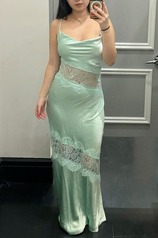 girlhomeshops-Wedding guest dress green exquisite lace long floor-length evening dress prom dress party dress gh5916