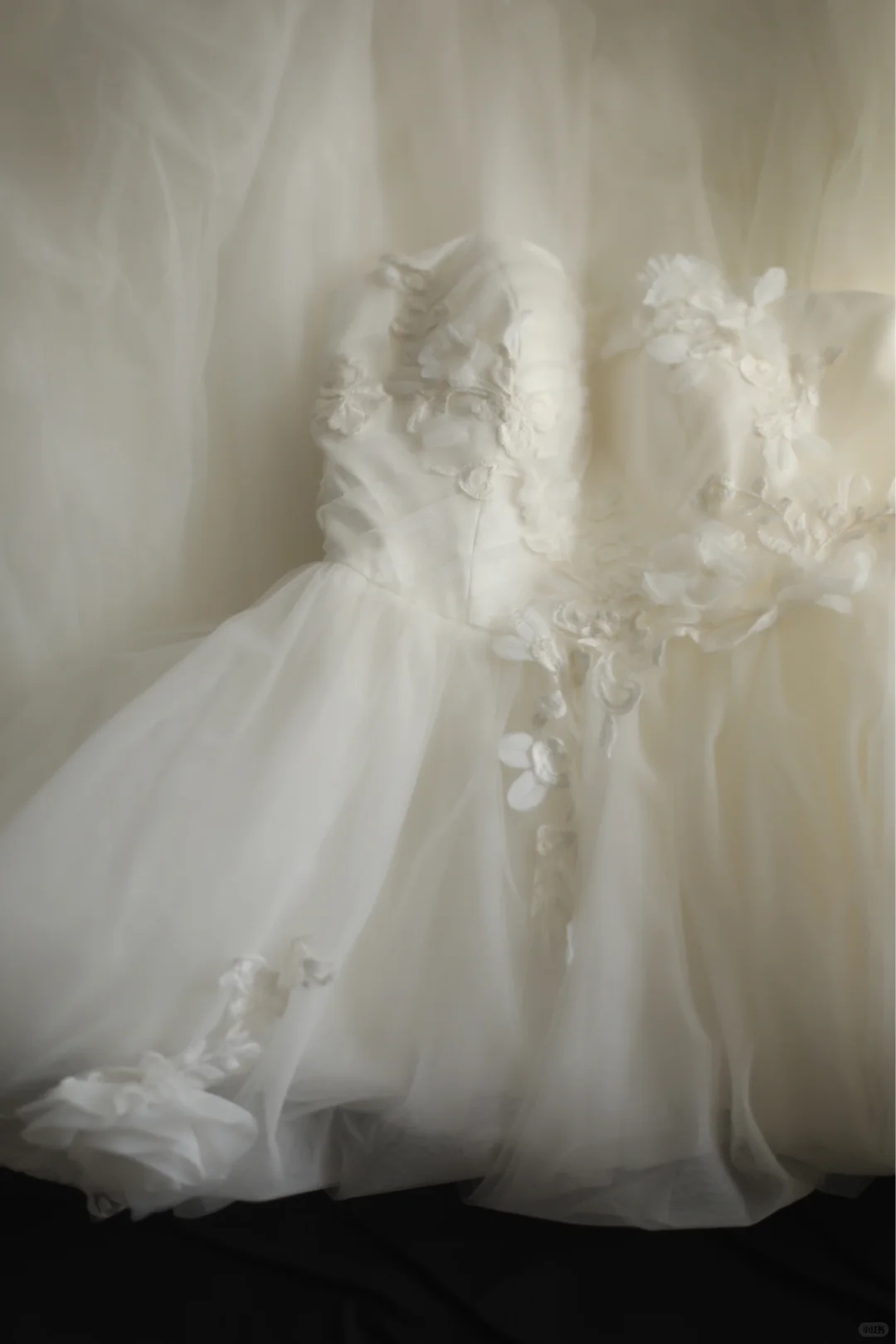 Strapless Ball Gown Wedding Dress, Sweetheart Neck Lace Embroidery 3D Floral Appliqué Two‑Layer Tulle Bridal Gown gh9123