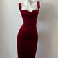 Rotes stilvolles elegantes kurzes Samt-Heimkehrkleid, Ballkleid, Abendkleid, Partykleid, Ballkleid, gh4042
