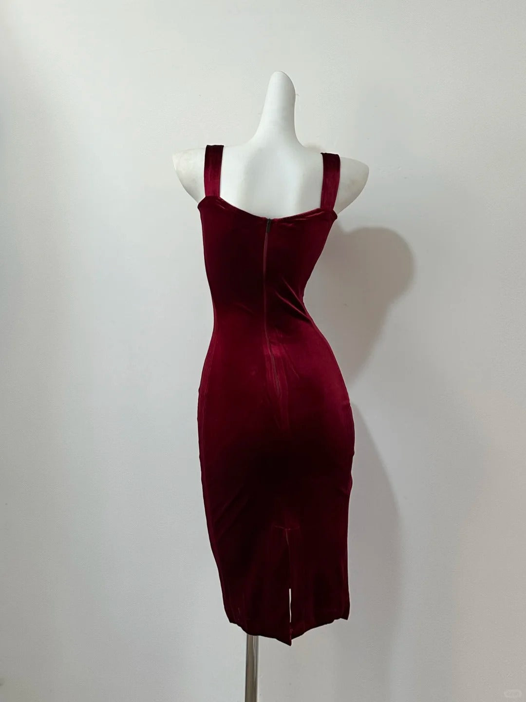 Rotes stilvolles elegantes kurzes Samt-Heimkehrkleid, Ballkleid, Abendkleid, Partykleid, Ballkleid, gh4042