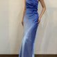 Blau mode gradienten exquisite perlen elegante spaghetti-trägern lange satin ballkleid abendkleid partykleid prom kleid gh3782