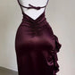 Lila Fashion Chic Hosenträger Lange Elegante Sexy Bodycon Ballkleid Abendkleid Mode Party Kleid gh3449