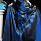 Vintage-style elegant blue taffeta long ball gown gh6845