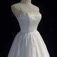White pure simple beautiful sparkling fashion elegant exquisite rhinestone short mini backless floor length tulle homecoming prom dress evening dress party dress prom dress gh3865