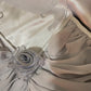 Robe de bal longue en satin à fleurs gris bleu, robe de soirée, robe de remise de diplôme gh4508