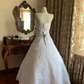 White Halter Waist-Cinched Voluminous Skirt Prom Gown, Evening Formal Dress, Graduation Gown gh7237