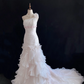 Blush Pink One-Shoulder Long Romantic Gown, Fitted Waist & Bodycon Slim Fit, Sexy Style, Wedding Dress & Bridal Gown gh8136