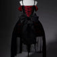 Girlhomeshops - Robe courte de soirée en tulle et dentelle perlée noire et rouge, robe d'anniversaire gh5347