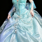 Mermaid Style Sea Blue Halter Pearl Tassel Ballgown - Ocean Theme Wedding & Cosplay Dress gh6557