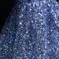 Robe de soirée courte bleue brillante à paillettes pour princesse, tenue de bal, de soirée, de soirée sur glace, Elsa's Ice Party gh4367