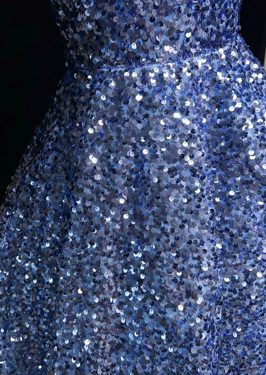 Robe de soirée courte bleue brillante à paillettes pour princesse, tenue de bal, de soirée, de soirée sur glace, Elsa's Ice Party gh4367
