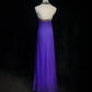 Purple Vintage Fashion Elegant Exquisite Gem Rhinestone Beading Long Floor Length Tulle Ball Gown Evening Dress Party Dress Prom Dress gh3863