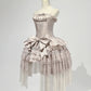 Girlhomeshops-Pink Sweet Formal Princess Satin Short Homecoming Dress Birthday Party Dress gh5348