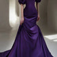 girlhomeshops-Purple Elegant Long Satin Train Prom Dress gh6236
