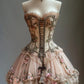 Pink Vintage Sweet Beaded Floral Short Chiffon Homecoming Dress Birthday Party Dress Prom Dress gh4689