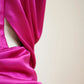 Girlhomeshops - Dunkelrosa stilvolles und elegantes langes Satin-Ballkleid Abendkleid gh5065