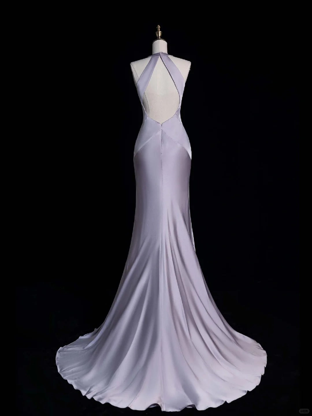 Lila Elegantes Langes Bodenlanges Satin Ballkleid Abendkleid Partykleid gh4293