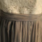 Graues Vintage-Heimkehrkleid aus Spitze, kurzes Chiffon-Ballkleid, gh4497