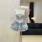 Blaues Homecoming-Kleid, kurz, Chiffon, Ballkleid, Abendkleid, Geburtstagskleid, gh4526