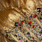 Goldenes, prachtvolles, glänzendes, elegantes langes Abschlusskleid, Abendkleid gh6813