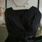 Black sweet cute short chiffon exquisite lace bow tie homecoming dress evening dress birthday party dress prom dress ball gown gh3922