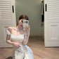 White, Simple Yet Elegant Long Bridesmaid Dress, Birthday Party Dress gh7081
