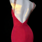 Satin Spaghetti Strap Gown - Sequin Trim Backless Mermaid Evening/Red Carpet/Date Maxi Dress gh6985