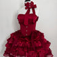 Girlhomeshops-Red Princess Lace Fashion Short Tulle Homecoming Dress Birthday Party Dress gh5415