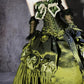 Robe de soirée longue en satin vert, magnifique et exquise, avec perles, gh4500
