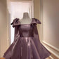 Robe courte violette à volants scintillants, idéale pour un anniversaire ou un bal de promo (gh6795)