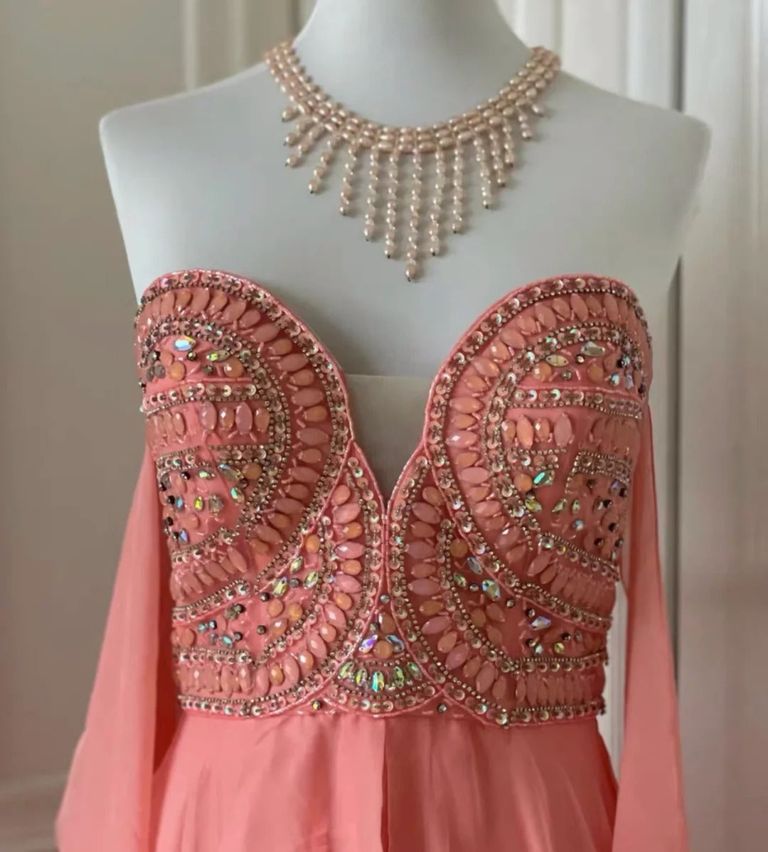 ✨Rosa Fantasy Griechische Göttin Langes Chiffon Ballkleid Abendkleid gh4269