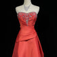Red Gorgeous Vintage Shiny Elegant Delicate Rhinestone Beaded Satin Floor Length Fairy Ball Gown Evening Gown Party Gown Prom Gown Red Waltz gh3854